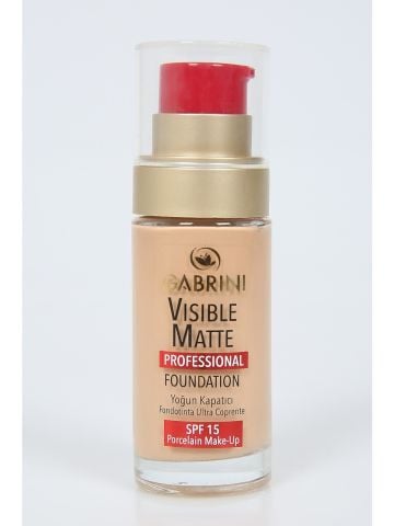 Gabrini Visible Matte Professional Fondöten No: 1 SPF15