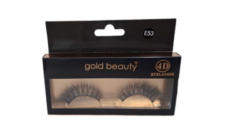 Gold Beauty 4D Takma Kirpik E53 Kolay Uygulanabilir İpek Takma Kirpik