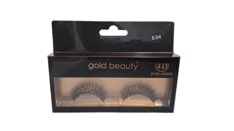 Gold Beauty 4D Takma Kirpik E04 Kolay Uygulanabilir İpek Takma Kirpik