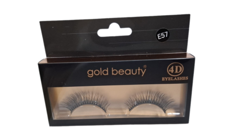 Gold Beauty 4D Takma Kirpik E57 Kolay Uygulanabilir İpek Takma Kirpik
