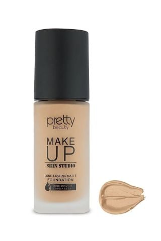 Pretty Beauty Make Up Skin Studio Matte Fondöten Yüksek Kapatıcı Etkili No: 2