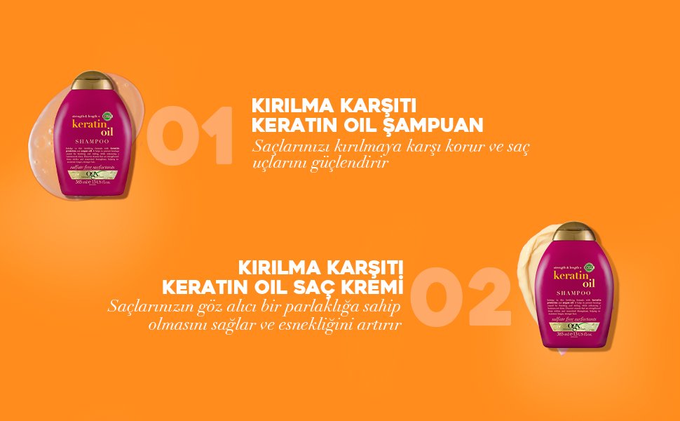 OGX Kırılma Karşıtı Keratin Oil Şampuan