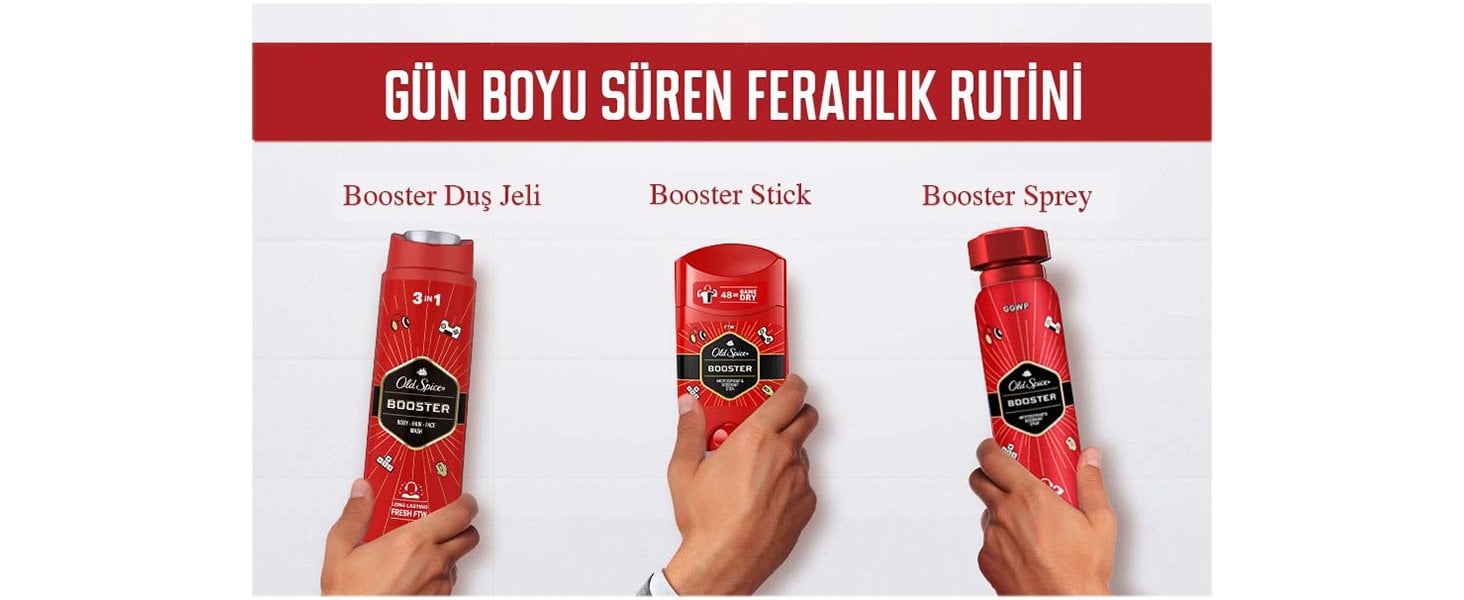 Old Spice Booster Erkekler İçin Duş Jeli ve Şampuan 400 ml
