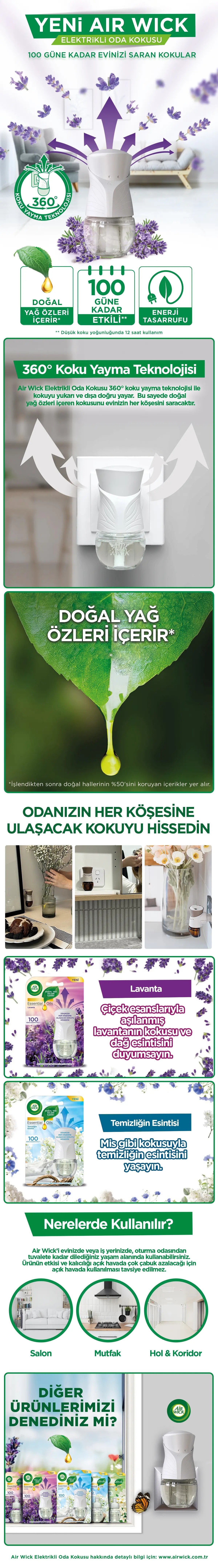 Air Wick Elektrikli Oda Kokusu Cihaz Yedek Şişe Lavanta