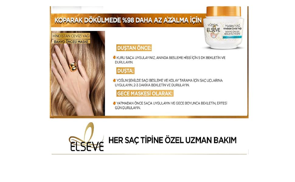 Loreal Paris Elseve Mucizevi Hindistan Cevizi Yağı Besleyici Şampuan