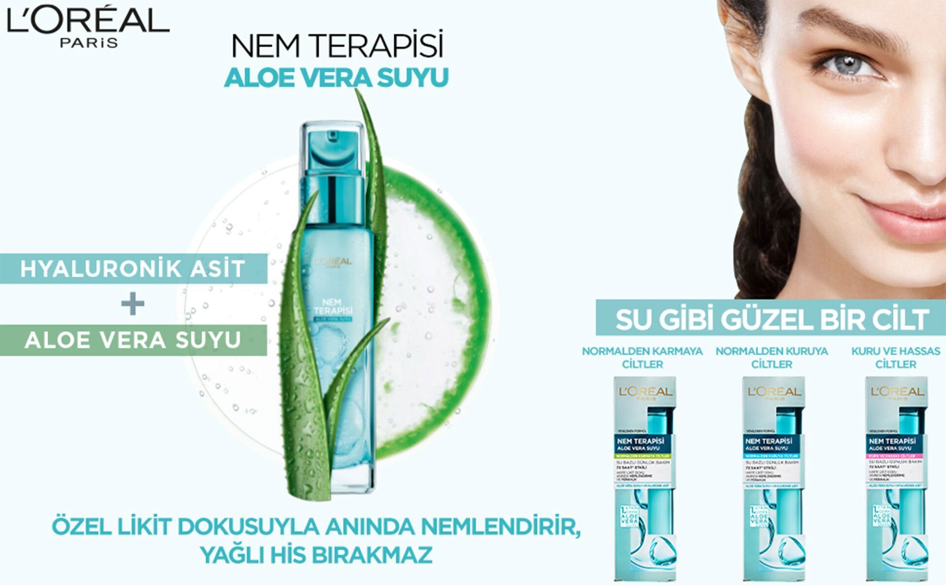 Loreal Paris Nem Terapisi Aloe Vera Suyu 70 ml - Normalden Ciltler