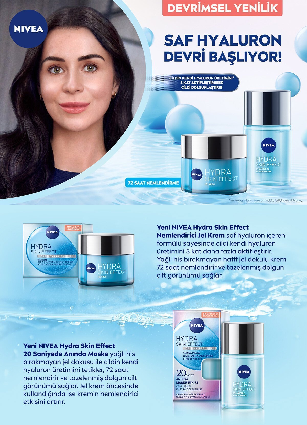 Nivea Hydra Skin Effect Jel Krem Nemlendirici 50 ml