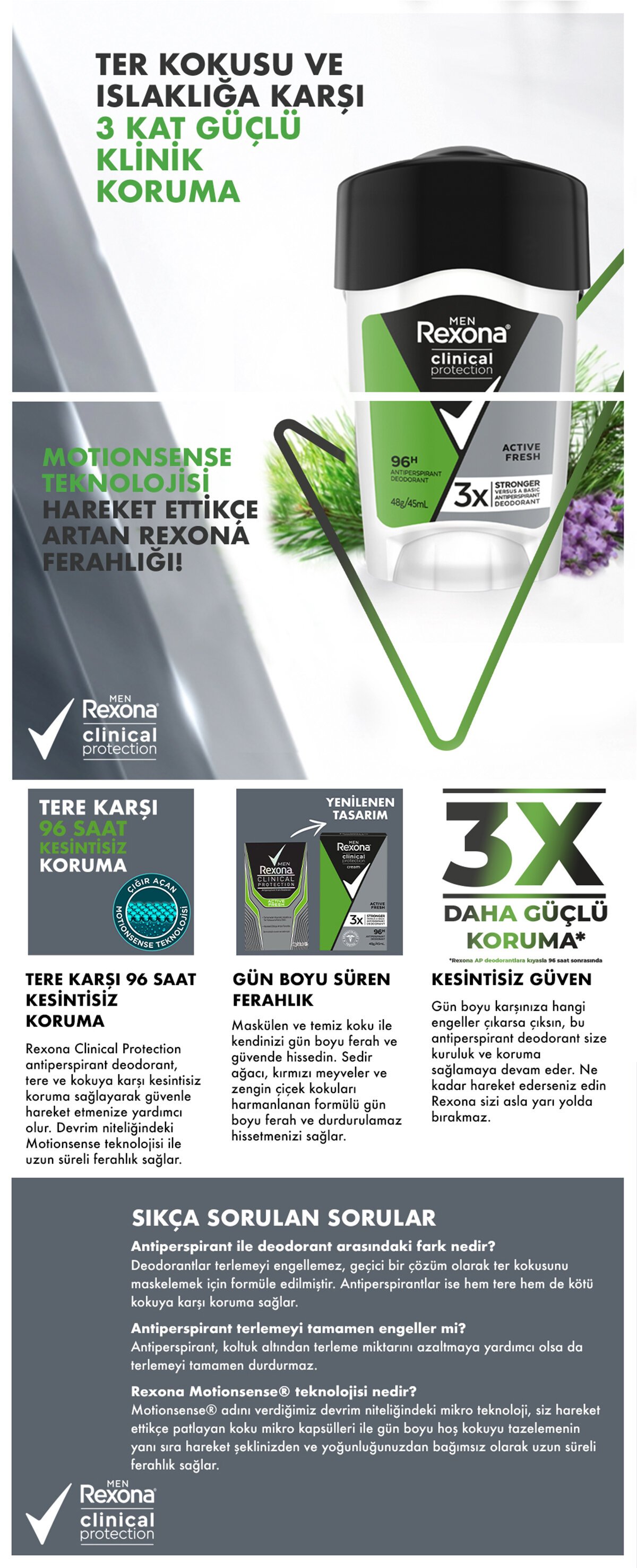 Rexona Men Clinical Protection Active Fresh Stick Deodorant
