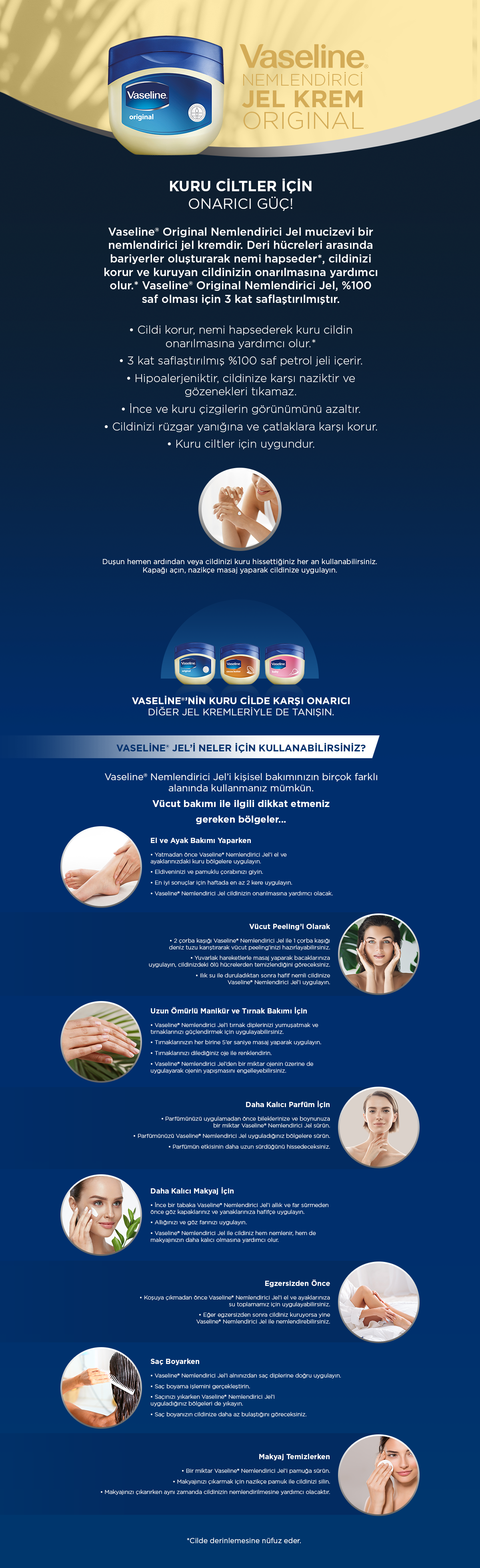 Vaseline Original Nemlendirici Jel Vazelin