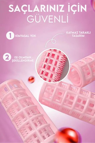 MUJGAN 6'lı Bigudi Seti – Güzel ve Hacimli Saçlar için Pratik Şekillendirme