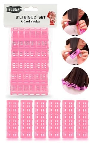 MUJGAN 6'lı Bigudi Seti – Güzel ve Hacimli Saçlar için Pratik Şekillendirme