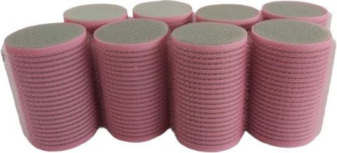 Merrys Solingen Cırtlı Sünger Bigudi Pembe 8li Çap 4Cm IS-817