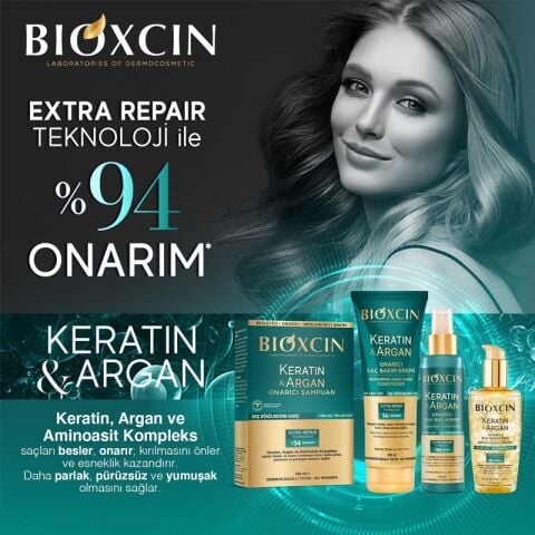 Bioxcin Keratin Ve Argan Onarıcı Şampuan 300 Ml 2 Li Avantaj Paket