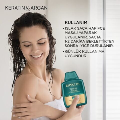 Bioxcin Keratin Ve Argan Onarıcı Şampuan 300 Ml 2 Li Avantaj Paket