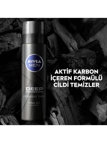 NIVEA Men Erkek Tıraş Jeli Deep Dimension 200ml