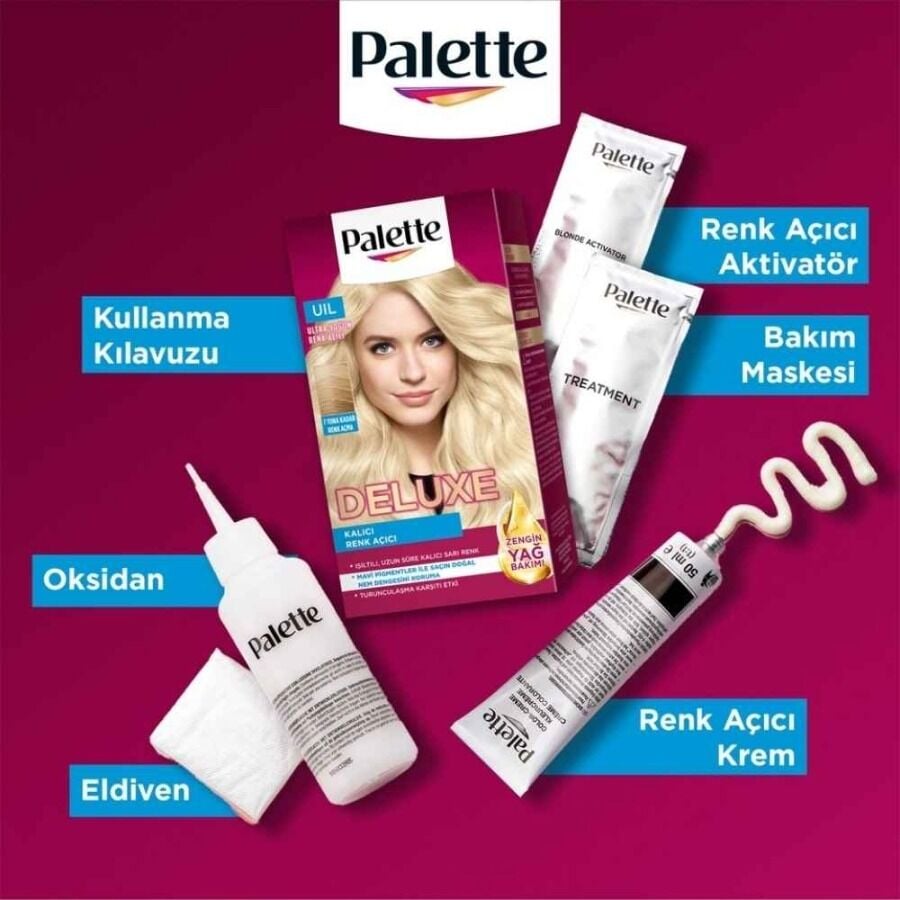 Palette Deluxe Uıl Ultra Yoğun Renk Açıcı Saç Boyası 50ml