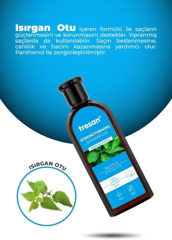 Tresan Isırgan Otu Dökülme Karşıtı Yağlı Saçlar için Şampuan 300Ml