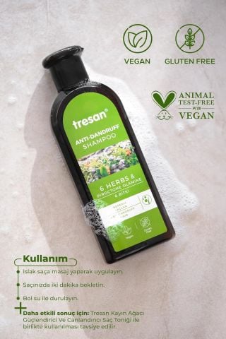 Tresan 6 Bitki Özlü Kepek Karşıtı Bakım Şampuanı 300 mL