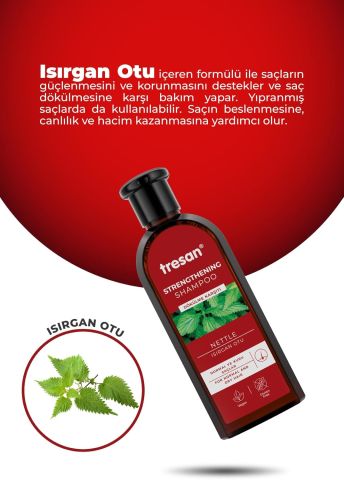 Tresan Dökülme Karşıtı Isırgan Otu Normal & Kuru Saçlar için Şampuan 300ml