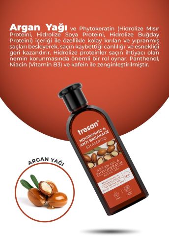 Tresan Argan Yağlı Besleyici ve Kırılma Karşıtı Bakım Şampuanı 300 ml