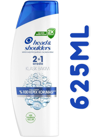 Head & Shoulders Klasik Bakım 2'si 1 Arada Kepek Karşıtı Şampuan 625ML