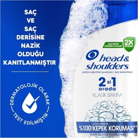 Head & Shoulders Klasik Bakım 2'si 1 Arada Kepek Karşıtı Şampuan 625ML