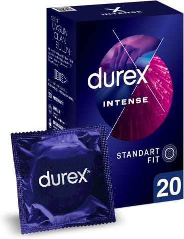 Durex Intense Uyarıcı Jelli ve Tırtıklı Prezervatif 20'li
