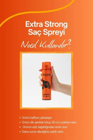 Akat Gardi Saç Spreyi Ultra Strong No:3 Turuncu 180 ml