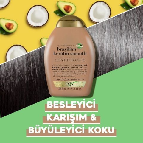 OGX Düzleştirici Brazilian Keratin Smooth Saç Bakım Kremi 385 ml
