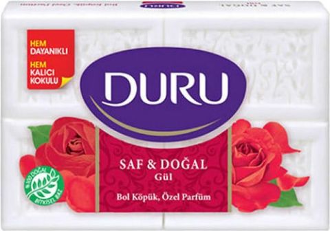 Duru Saf & Doğal Gül Banyo Sabunu 4x150 Gr