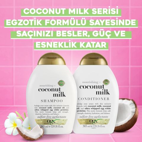 OGX Coconut Milk Conditioner Hindistan Cevizi Sütü Sülfatsız Saç Kremi 385ml