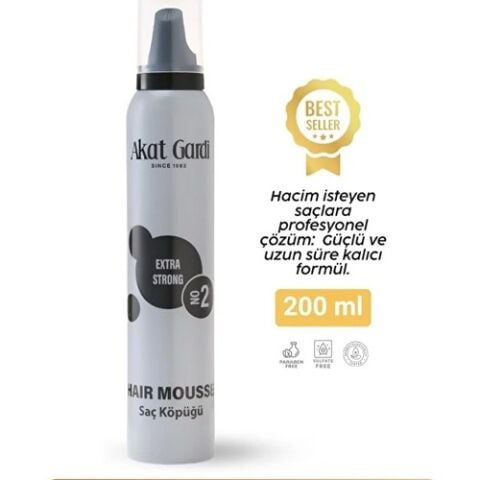 Akat Gardi Saç Köpüğü Extra Strong 200Ml Gri No:2