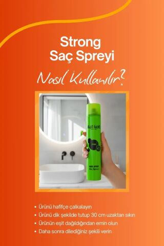 Akat Gardi Saç Spreyi Strong 400Ml Yeşil No:1