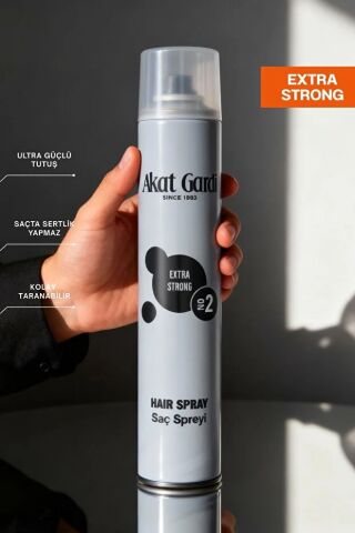 Akat Gardi Saç Spreyi Extra Strong 400Ml Gri No:2