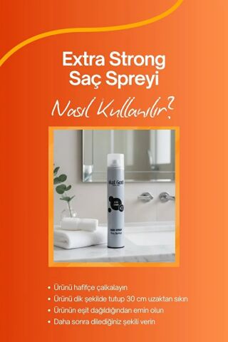 Akat Gardi Saç Spreyi Extra Strong 400Ml Gri No:2