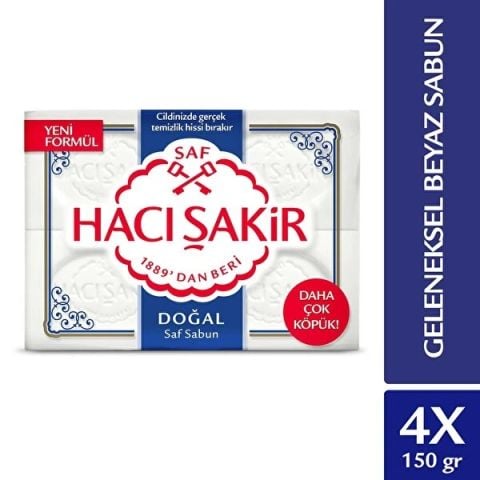 Hacı Şakir Saf Doğal Sabun 4x150 Gr