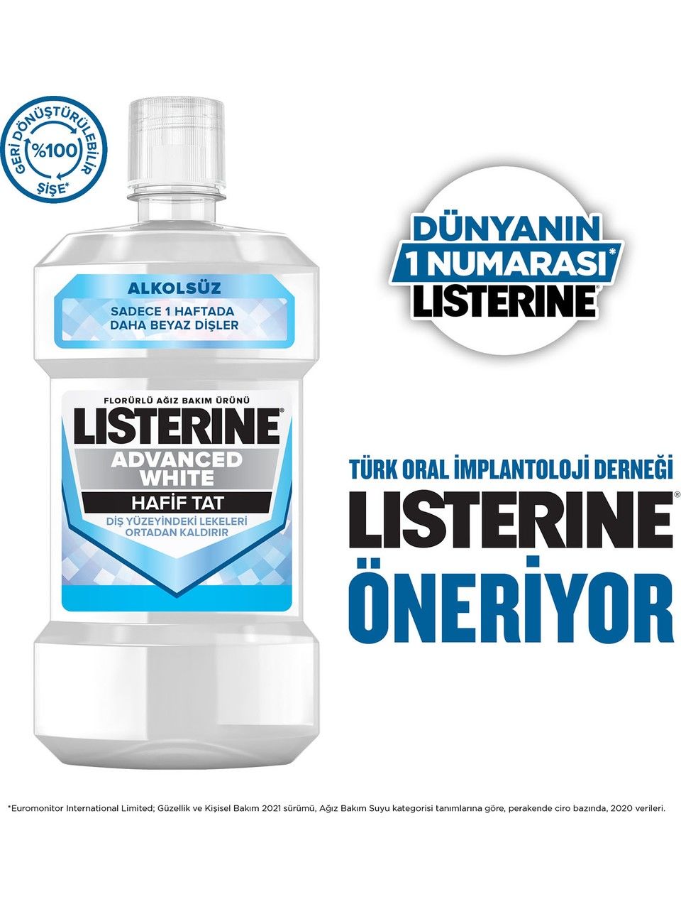 Listerine Advanced White Ağız Çalkalama Suyu 250 ml