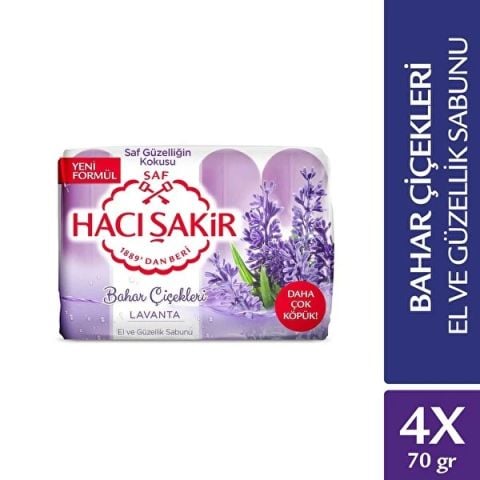 Hacı Şakir Bahar Çiçekleri Lavanta El Ve Güzellik Sabunu 4x70 Gr