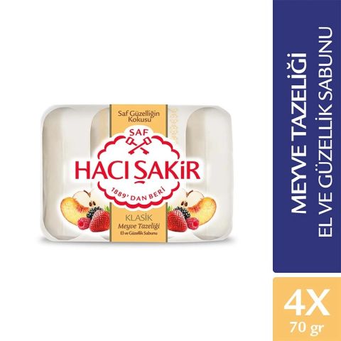 Hacı Şakir Klasik Tropik Güzellik Sabunu 4 x70 Gr
