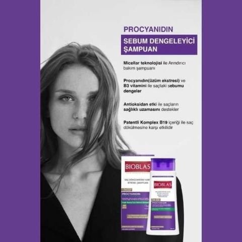 Bioblas Procyanidin Saç Dökülmesi Karşıtı ve Yağlanmaya Karşı Şampuan 360ml