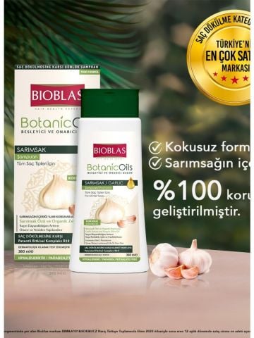 Bioblas Botanic Oils Sarımsak Özlü Saç Dökülmesine Karşı Şampuan 360 ml