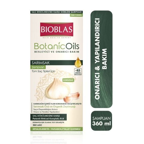 Bioblas Botanic Oils Sarımsak Özlü Saç Dökülmesine Karşı Şampuan 360 ml
