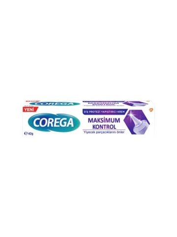 Corega Maximum Kontrol Diş Protezi Yapıştırıcı Krem 40 ml