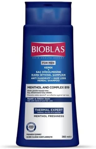 Bioblas Thermal Expert Men Kepek & Saç Dökülmesine Karşı Şampuan 360 ML