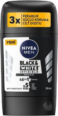 Nivea Men Erkek Stick Deodorant Black&White Invisible Original 50ML
