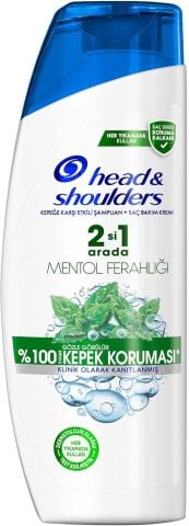Head&Shoulders Mentol Ferahlığı 2'si 1 Arada Şampuan 180 ml Seyehat Boy