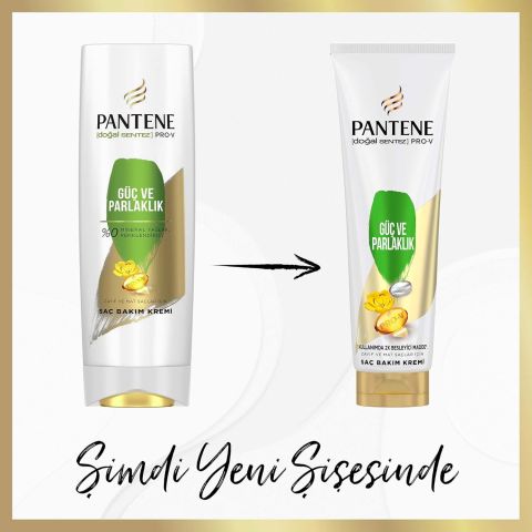 Pantene Doğal Sentez Güç ve Parlaklık Saç Bakım Kremi 180 ml Seyehat Boy