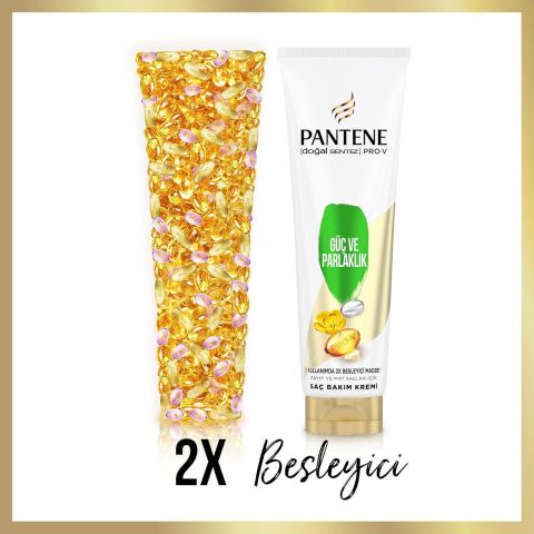 Pantene Doğal Sentez Güç ve Parlaklık Saç Bakım Kremi 180 ml Seyehat Boy