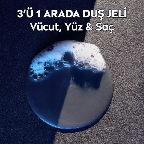 Nivea Men Deep Extreme Duş Jeli 500ML 3'ü 1 Arada Vücut Saç ve Yüz