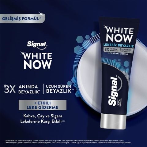 Signal White Now Diş Macunu Lekesiz Beyazlık Etkili Leke Giderme 75 ml